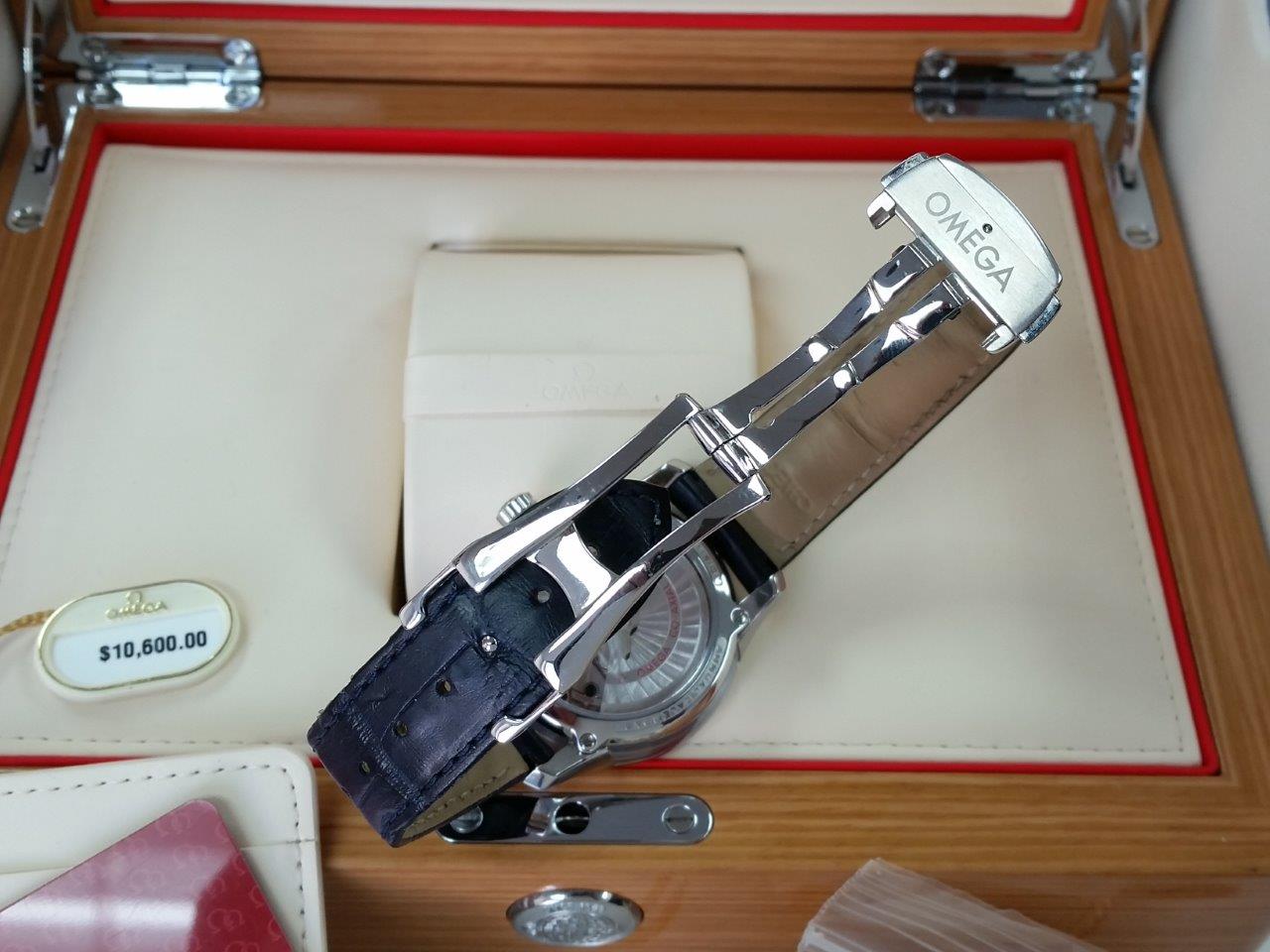 Omega De Ville 42mm Hour Vision Co-Axial Annual Calendar Blue 43133412203001 FULL SET