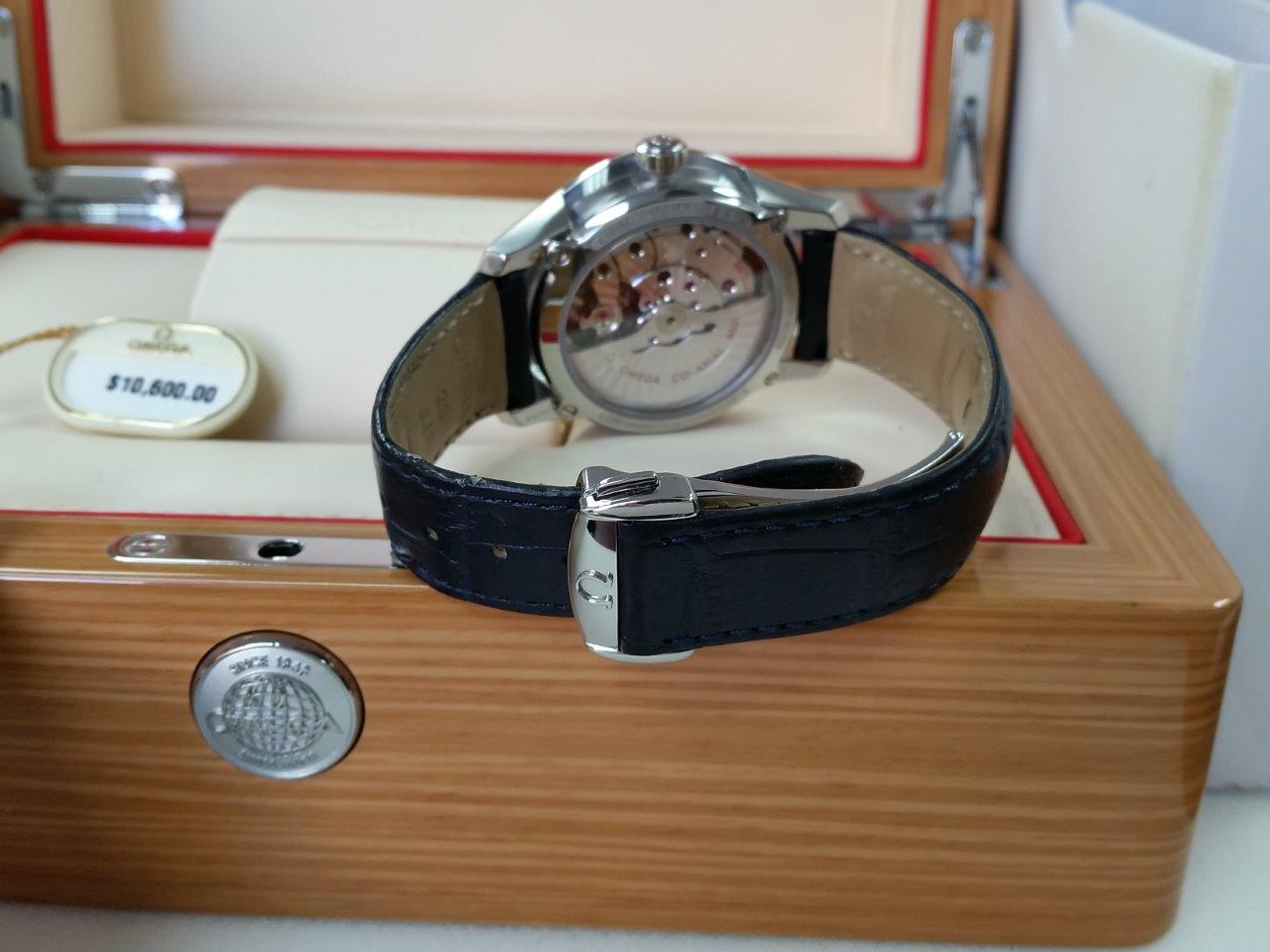 Omega De Ville 42mm Hour Vision Co-Axial Annual Calendar Blue 43133412203001 FULL SET