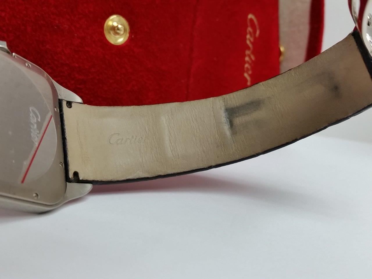 Cartier Santos Dumont W2007051 2651 Slim 18k White Gold Mechanical Hand-Wound Large 35mm