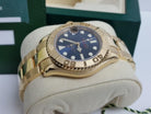 Rolex Yacht-Master Solid 18k Gold Blue Dial Engraved Bezel V-Serial 2019 RSC 168628