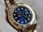 Rolex Yacht-Master Solid 18k Gold Blue Dial Engraved Bezel V-Serial 2019 RSC 168628