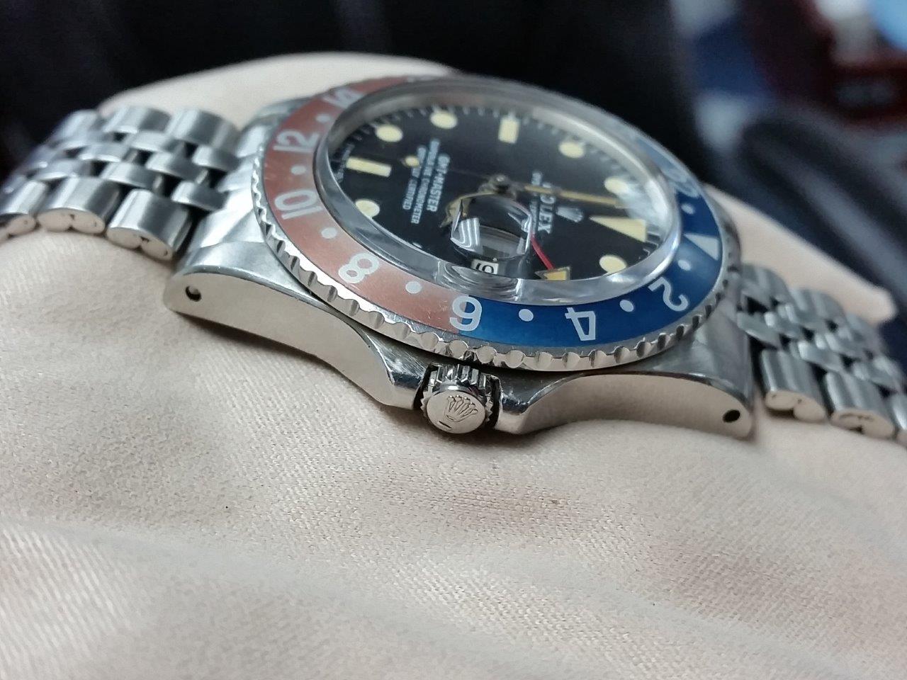 Vintage 1968 Rolex GMT-Master Pepsi 1675 Brown Patina ORIGINAL & UNPLOISHED