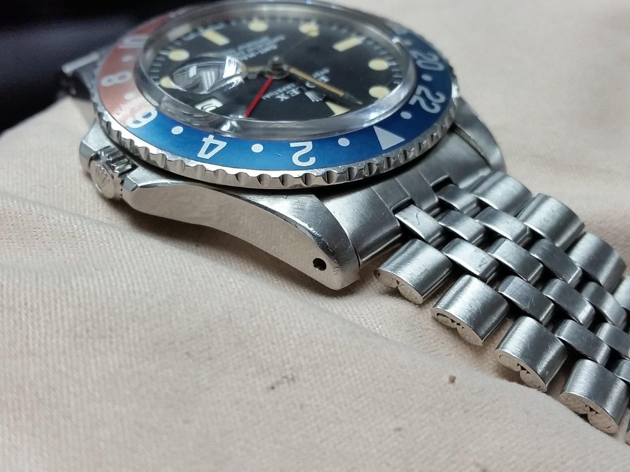 Vintage 1968 Rolex GMT-Master Pepsi 1675 Brown Patina ORIGINAL & UNPLOISHED