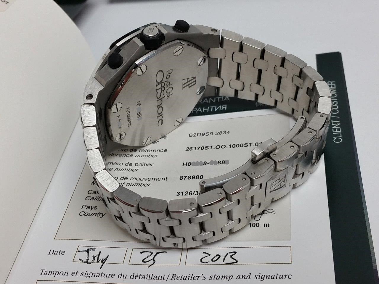 Audemars Piguet Royal Oak Offshore PANDA Chronograph w/Bracelet 26170ST.OO.1000ST.01 Box Papers