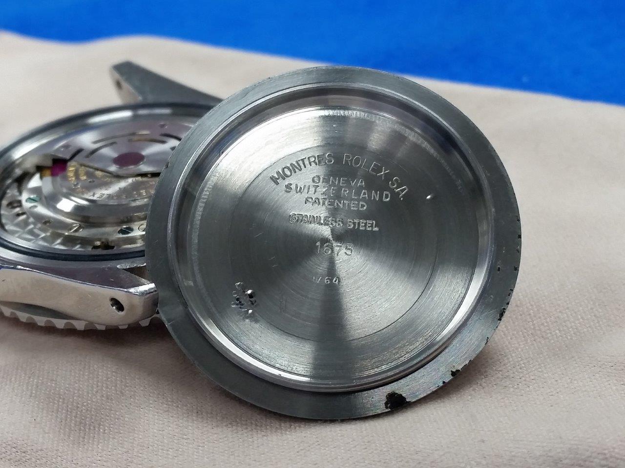 Vintage 1964 Rolex GMT-Master Pepsi 1675 Brown Patina "Fiery Rain" - Tropical Gilt Marble