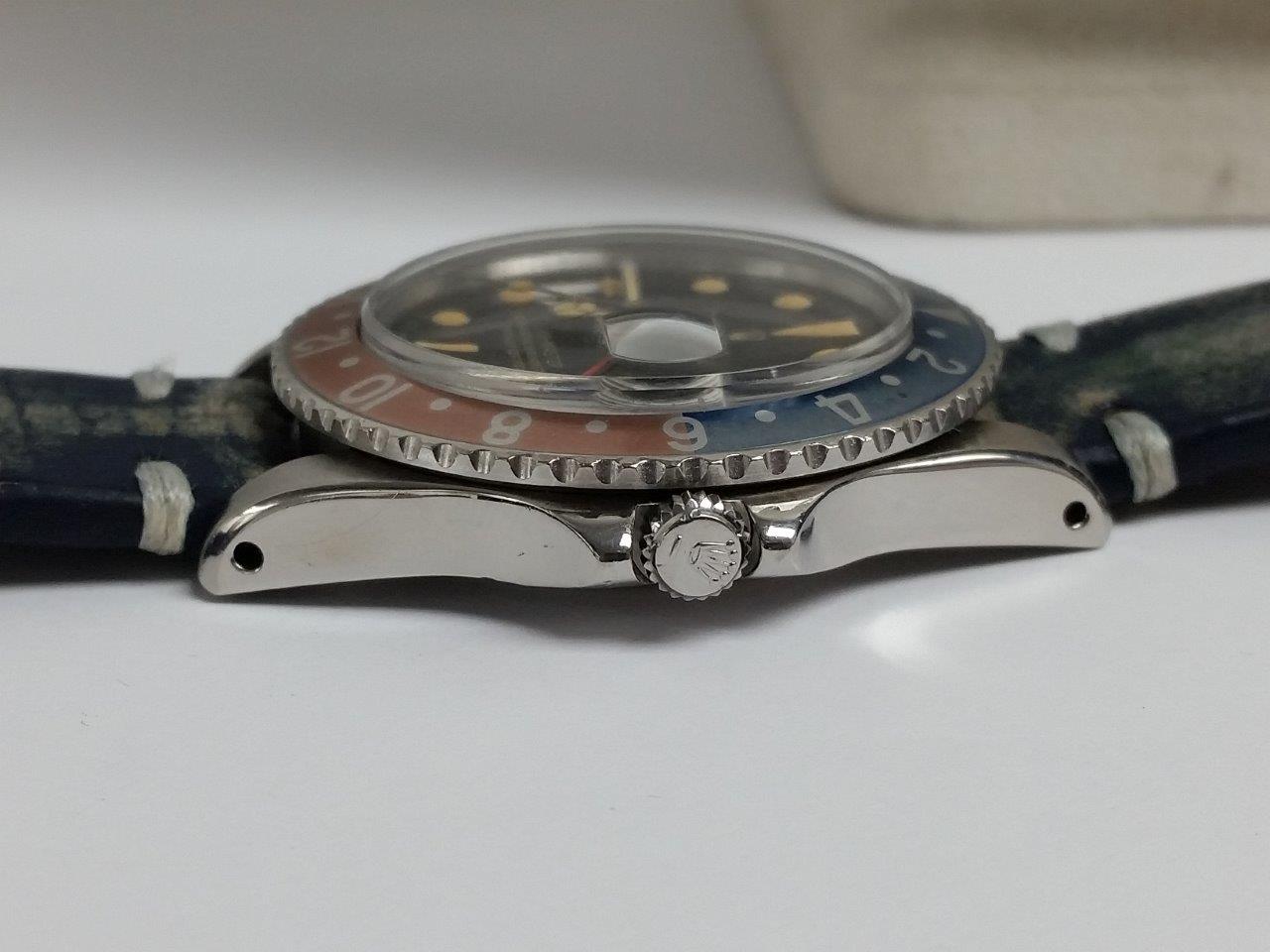 Vintage 1964 Rolex GMT-Master Pepsi 1675 Brown Patina "Fiery Rain" - Tropical Gilt Marble