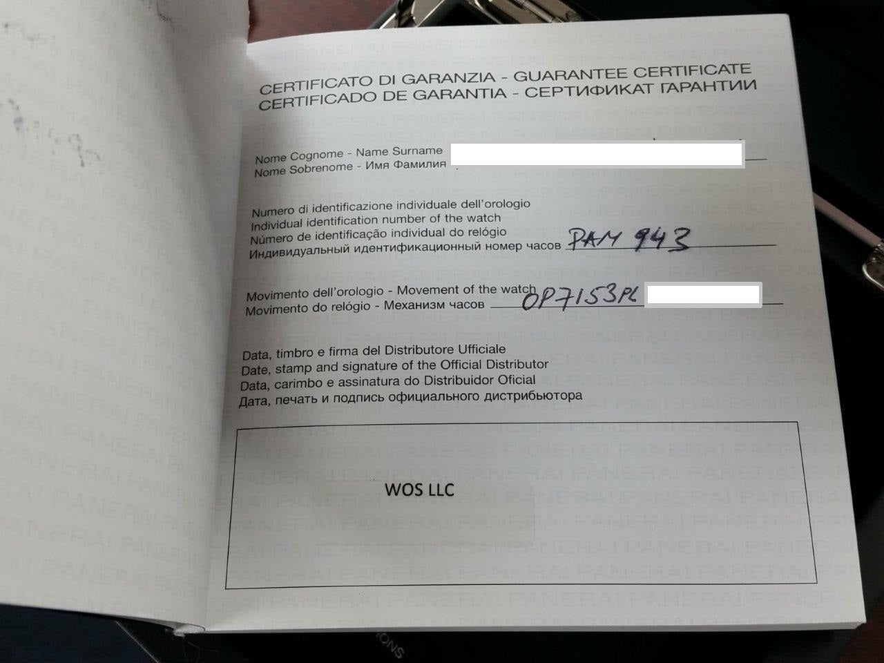 Panerai Luminor Due 3-Days PAM943 Grey Anthracite 45mm Slim 2019 NEW