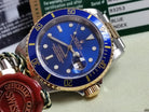 ROLEX Submariner 16613 M Rehaut/Engraved Bezel Two Tone 18k SS Blue Box/Papers