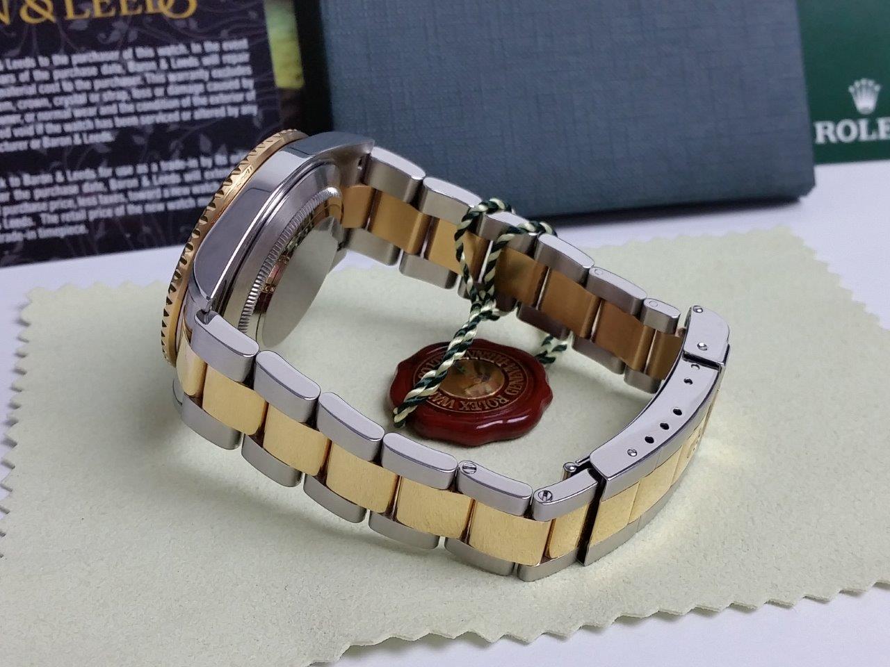 ROLEX Submariner 16613 M Rehaut/Engraved Bezel Two Tone 18k SS Blue Box/Papers