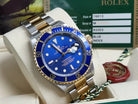 ROLEX Submariner 16613 M Rehaut/Engraved Bezel Two Tone 18k SS Blue Box/Papers