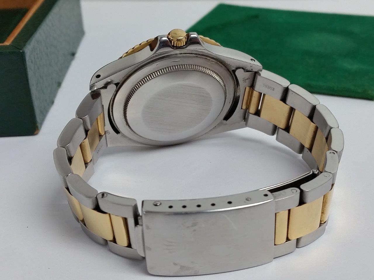 Vintage 16753 Rolex GMT-Master Quick-Set Date 18k Gold Steel Brown ROOTBEER