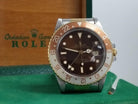 Vintage 16753 Rolex GMT-Master Quick-Set Date 18k Gold Steel Brown ROOTBEER