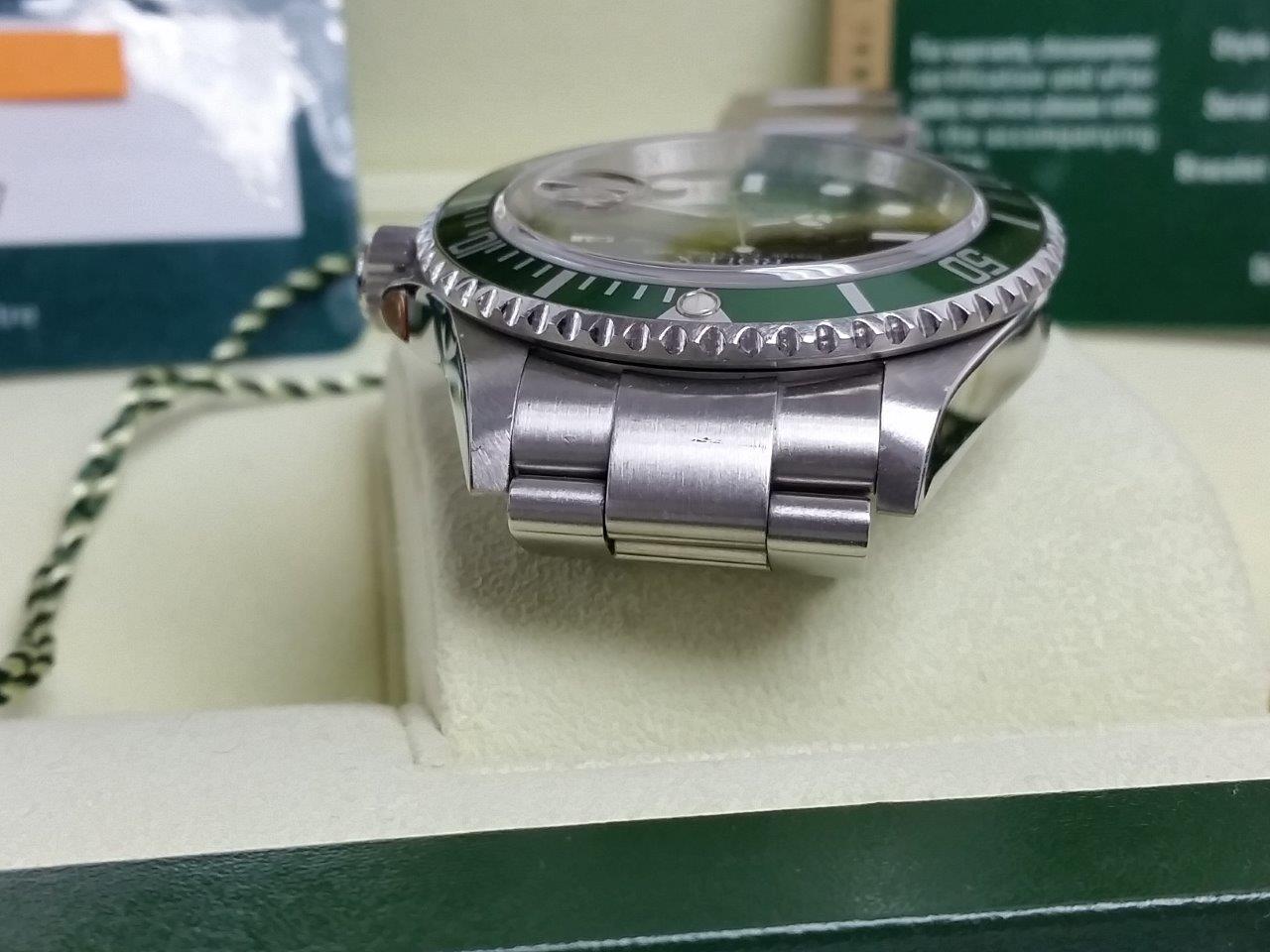 Rolex Submariner KERMIT 50 Anniversary 16610T LV V-Ser Green Bezel FULL SET + RSC