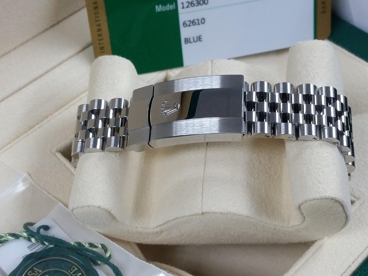 BNIB Rolex Datejust II 41 126300 BLSO Smooth Bezel Jubilee Band Blue Stick 3235