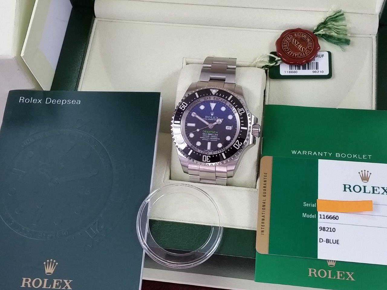 Rolex DEEPSEA SEA-DWELLER D-BLUE 116660 BL JAMES CAMERON Full Stickers/BNIB
