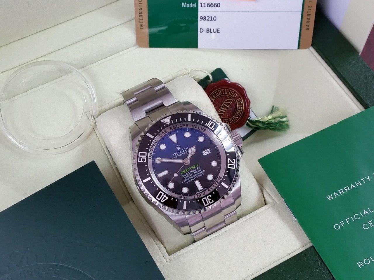 Rolex DEEPSEA SEA-DWELLER D-BLUE 116660 BL JAMES CAMERON Full Stickers/BNIB