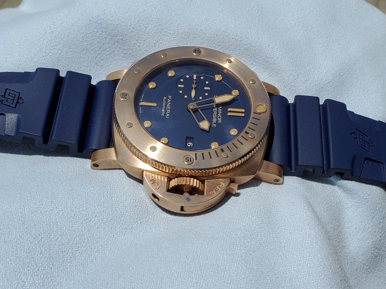 Panerai Special Editions Luminor BRONZO PAM 671 Blue Submersible 00671