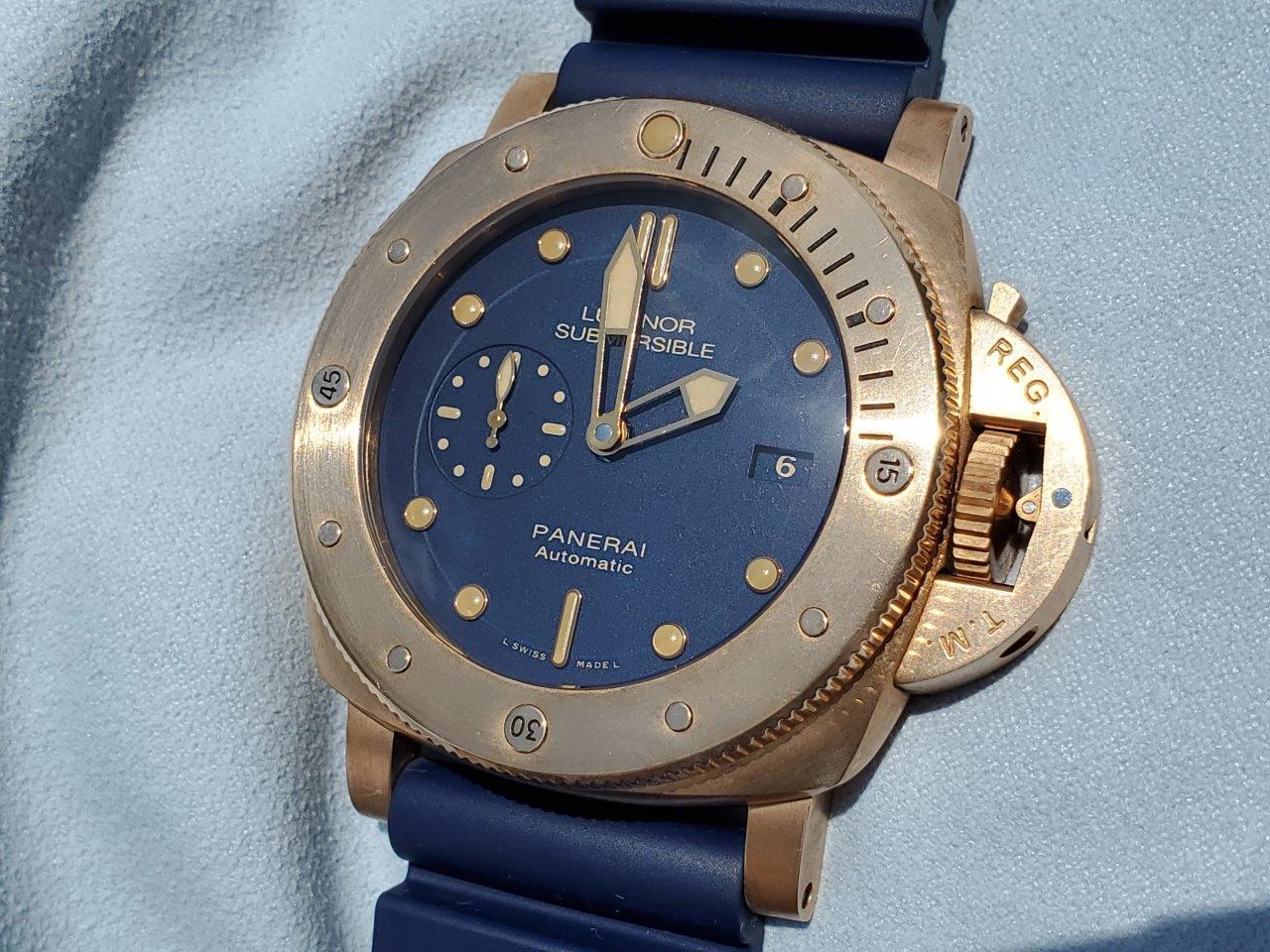 Panerai Special Editions Luminor BRONZO PAM 671 Blue Submersible 00671