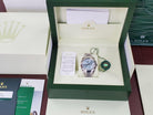 Rolex Day-Date II 41mm Platinum President Glacier Blue Diamond Roman 218206