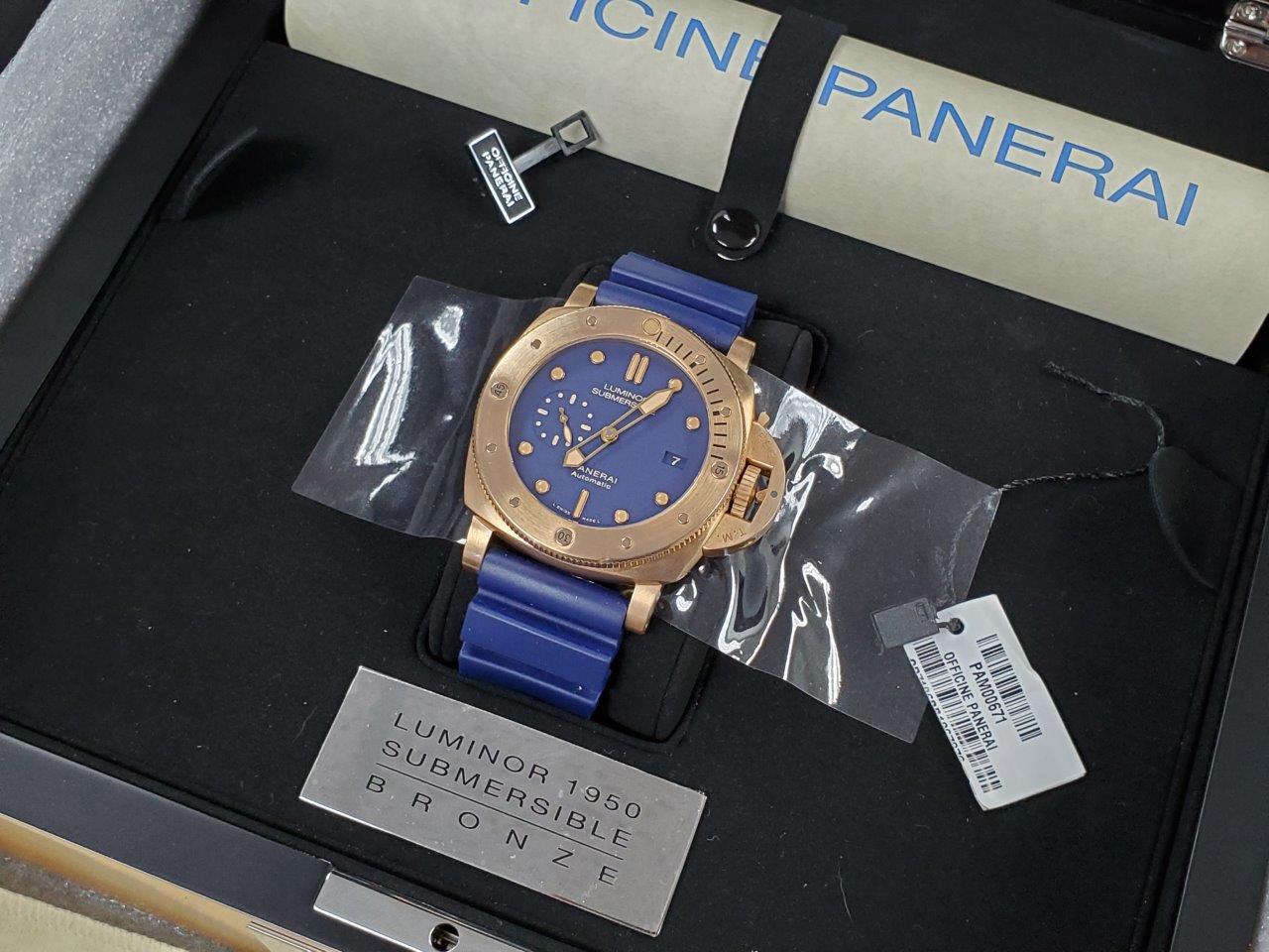 Panerai Special Editions Luminor BRONZO PAM 671 Blue Submersible 00671