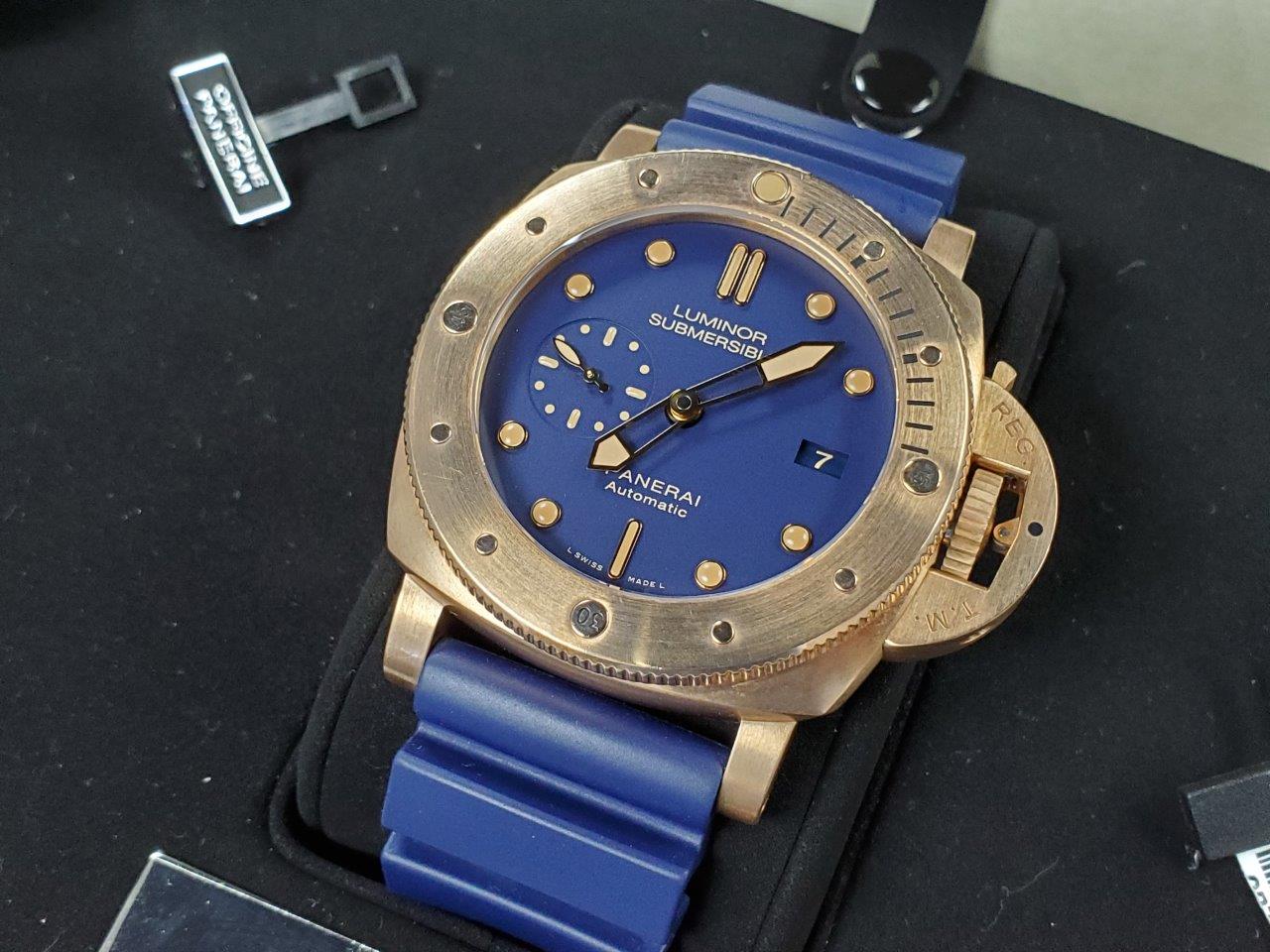 Panerai Special Editions Luminor BRONZO PAM 671 Blue Submersible 00671