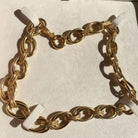 14k gold rope chain double link statement necklace