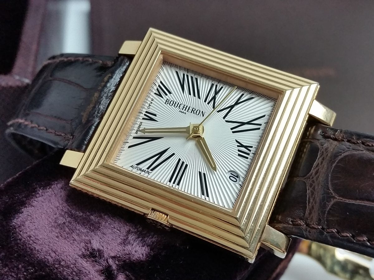 Boucheron La Carre Automatique limited edition 18k rose gold