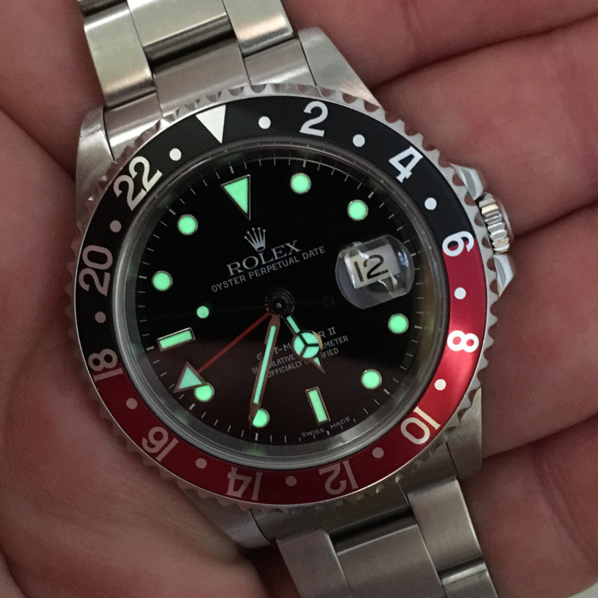 Rolex GMT Pepsi Coke Faded Fat Font Serif 16710 P Master II