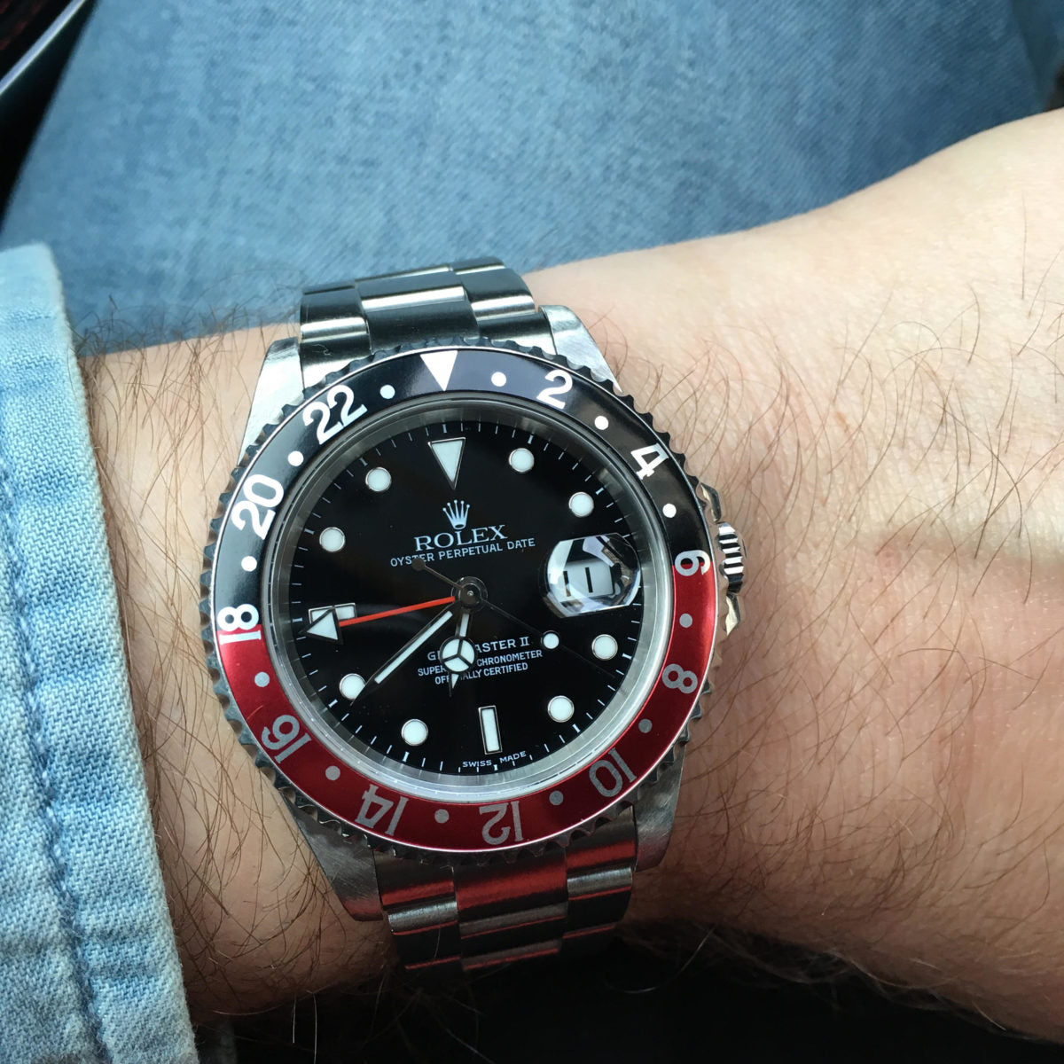 Rolex GMT Pepsi Coke Faded Fat Font Serif 16710 P Master II