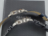 Officine Panerai 45mm New Luminor Due Slim Titanium Blue Sunburst Dial PAM 729 Full Set