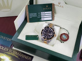 Rolex Oyster Perpetual Date Pre-Ceramic Submariner 300M 18k Gold Bi-metal Two Tone 16613LN Black FULL SET Box Papers 2022 Service