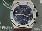 AP Audemars Piguet Chronograph Brick Royal Oak Offshore Blue THE ORIGINAL BEAST 1st Edition Full Set Tags Stickers