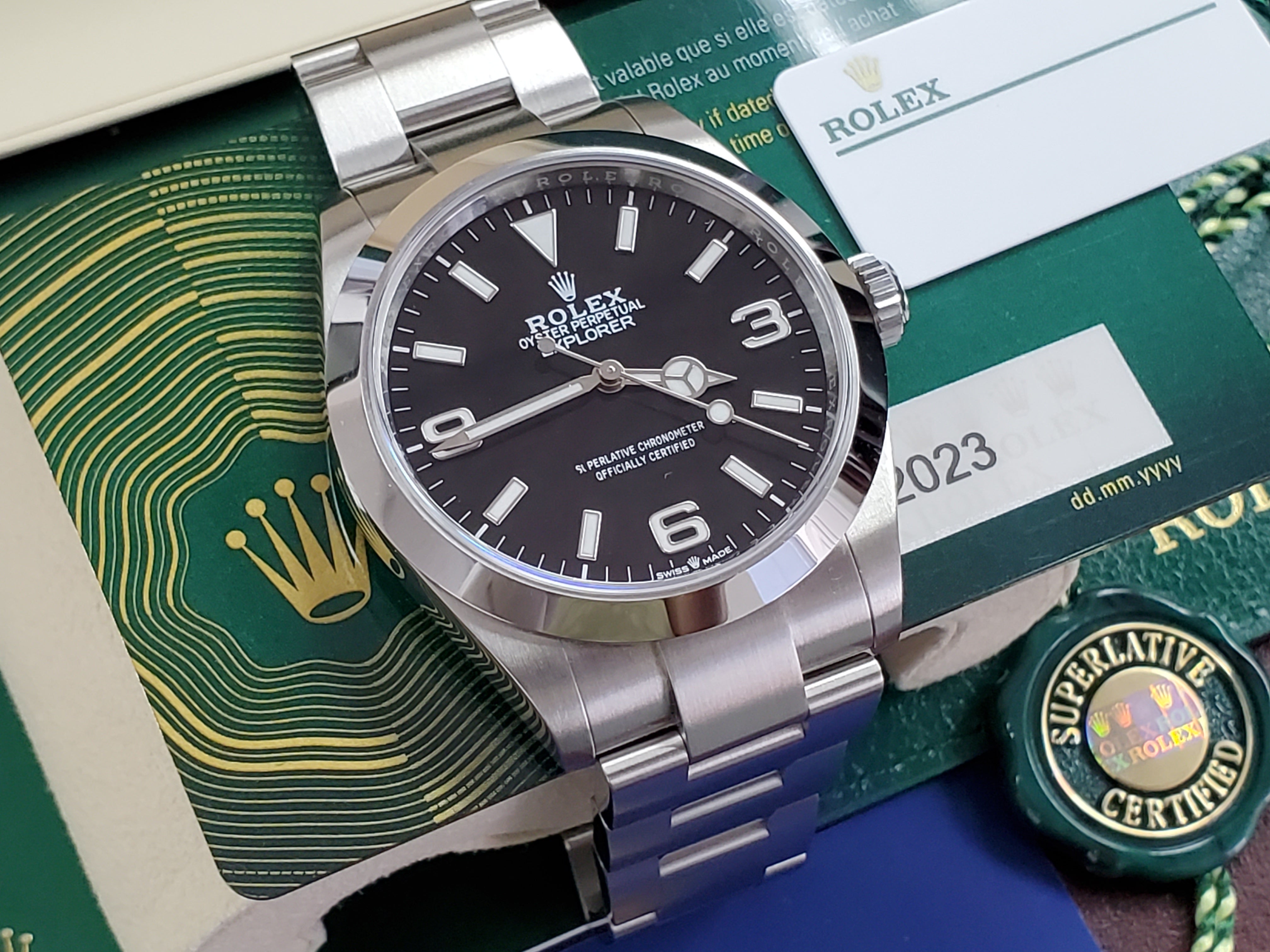 Rolex New Release 40mm Explorer 1 Oyster Perpetual Steel 224270 Black Dial Full Set Brand New