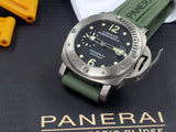 Panerai Luminor Submersible PAM 25 Titanium AntiMagnetic OP 6639 00025 Waffle Dial Rubber Straps