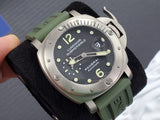 Panerai Luminor Submersible PAM 25 Titanium AntiMagnetic OP 6639 00025 Waffle Dial Rubber Straps