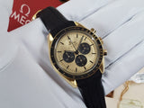 Omega Speedmaster Professional Moonwatch 18k Gold Pande Dial Co-Axial 3861 BNIB