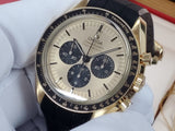 Omega Speedmaster Professional Moonwatch 18k Gold Pande Dial Co-Axial 3861 BNIB