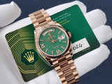 Rolex Day-Date 36 President 128235 Novelty Dial Gemstone Green AVENTURINE Diamond Full Set