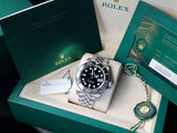 Rolex GMT-Master II Like-New 2025 Jubilee Band 126710GRNR Grey/Black Bezel BRUCE WAYNE White Tag Green Box Set