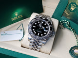 Rolex GMT-Master II Like-New 2025 Jubilee Band 126710GRNR Grey/Black Bezel BRUCE WAYNE White Tag Green Box Set