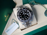 Rolex GMT-Master II Like-New 2025 Jubilee Band 126710GRNR Grey/Black Bezel BRUCE WAYNE White Tag Green Box Set