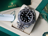 Rolex GMT-Master II Like-New 2025 Jubilee Band 126710GRNR Grey/Black Bezel BRUCE WAYNE White Tag Green Box Set