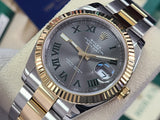 Rolex Datejust 41 WIMBLEDON Roman 18k Gold SS Two Tone 126333 Fluted Bezel 2020-New Green Card