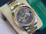 Rolex Datejust 41 WIMBLEDON Roman 18k Gold SS Two Tone 126333 Fluted Bezel 2020-New Green Card