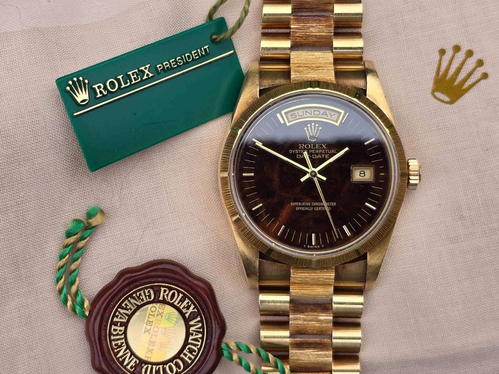 Rolex Day-Date 36 Rare Ref#18248 BARK Double Quick-Set President