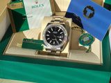 Rolex Black Index DateJust II 41 Super Case Stick Dial 18k Gold Bezel High Quality Diamond Set 4ct MINT