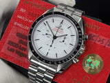 Omega Speedmaster Professional Moonwatch Exhibition Display Co-axial White PANDA Full Set 310.30.42.50.04.001