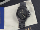 Panerai Luminor 1950 GMT 3 Days Automatic PAM 438 Luminor TUTTONERO Black Ceramic w/Bracelet Exhibition Display Faux-Patina