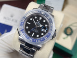 Rolex GMT-Master II BATMAN 116710BLNR Black/Blue Ceramic Bezel 1-Owner Full Set