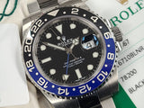 Rolex GMT-Master II BATMAN 116710BLNR Black/Blue Ceramic Bezel 1-Owner Full Set